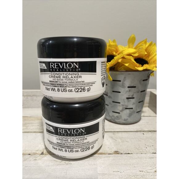 Revlon Realistic Professional Conditioning Creme Relaxer Regular 8 Oz NEW X2